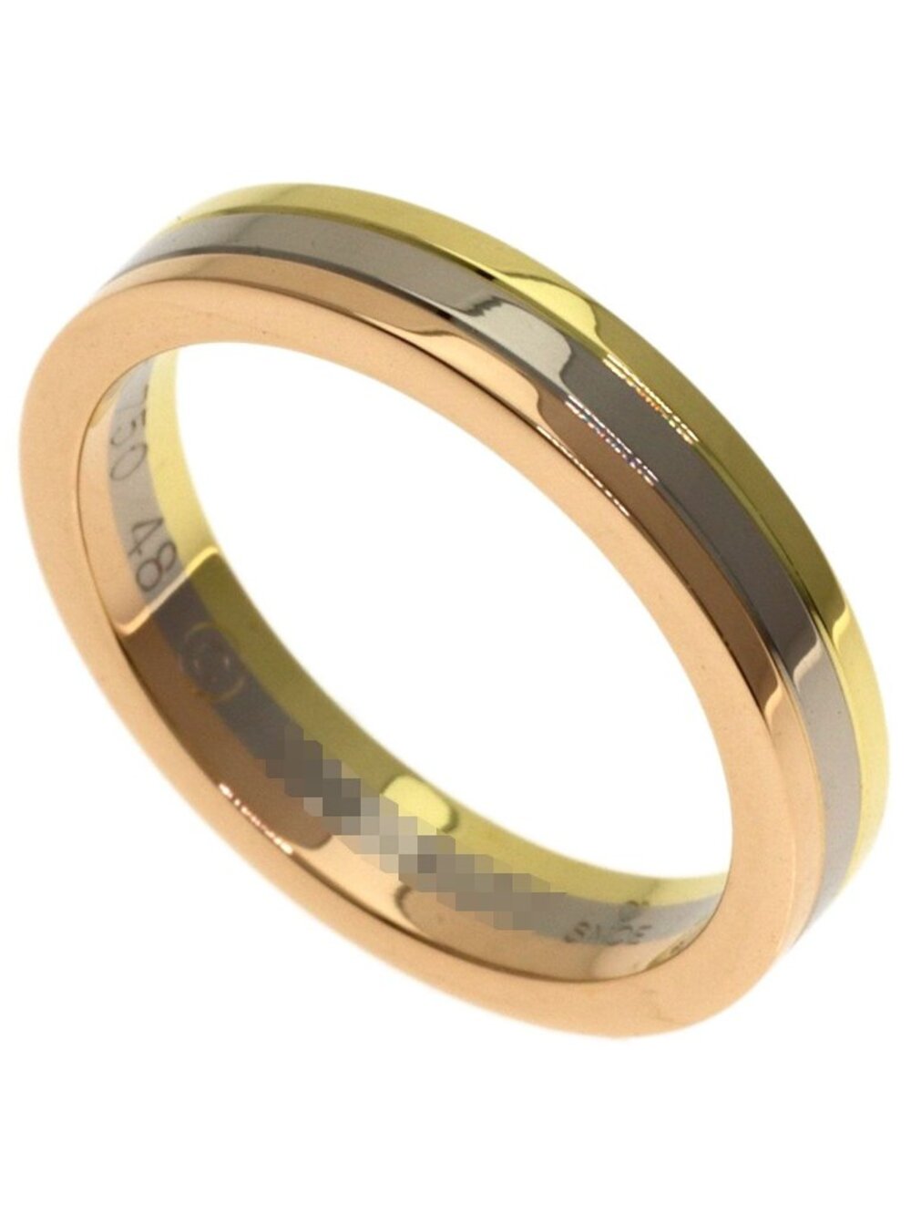 Cartier Trinity 48 Ring 18k Yellow Gold 18k White Pink
